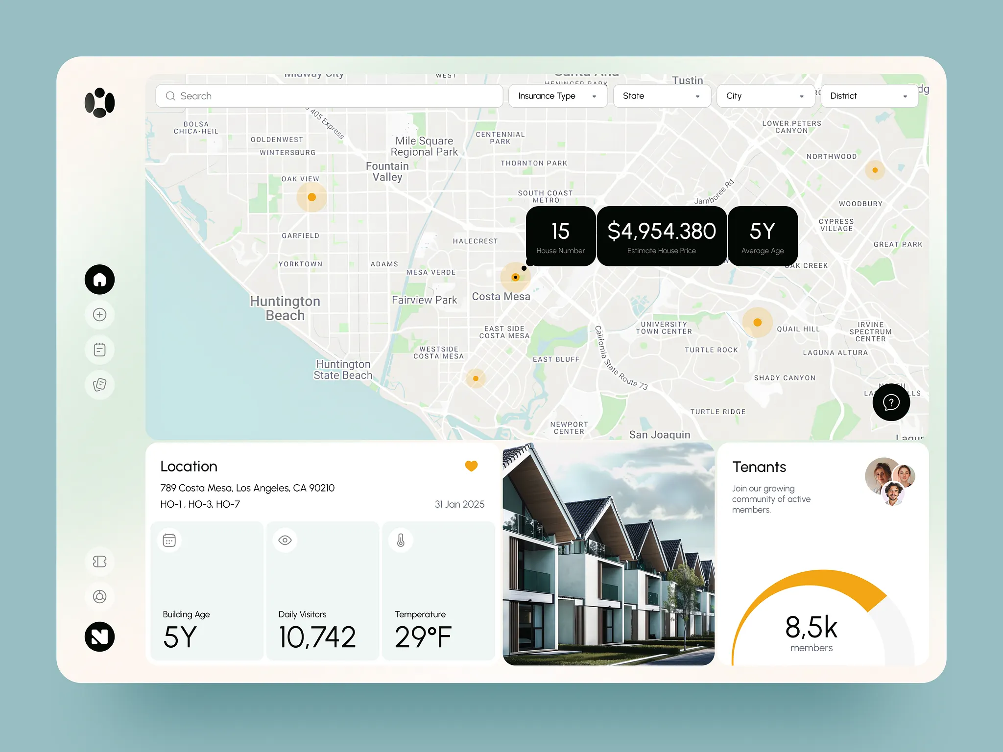 Dashboard do projeto 1